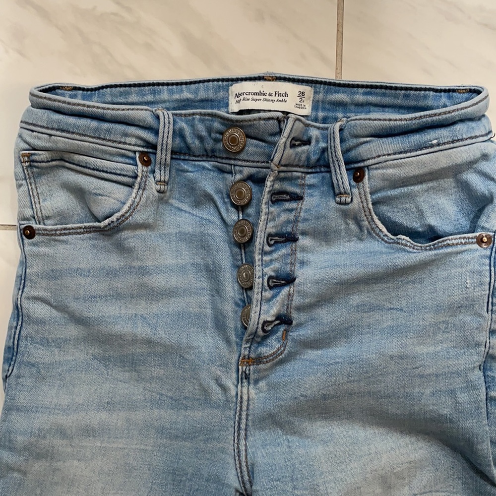 Abercrombie and Fitch high-rise super skinny ankle jeans